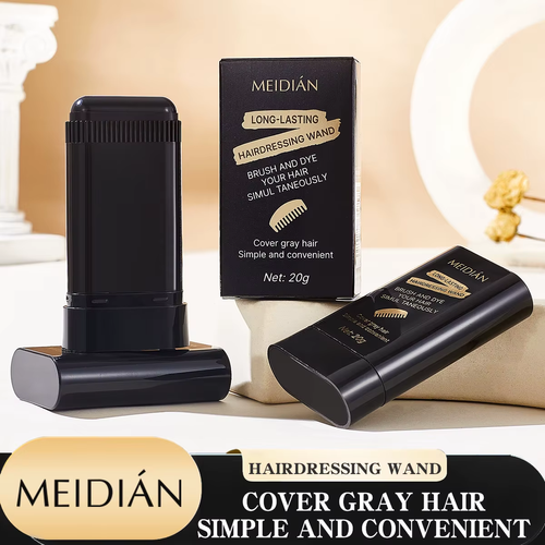 2 pcs Waterproof Hair Dye Stick Quickly Covers Gray Natural Appearance Long-lasting Color Retention Suitable For All Hair Types