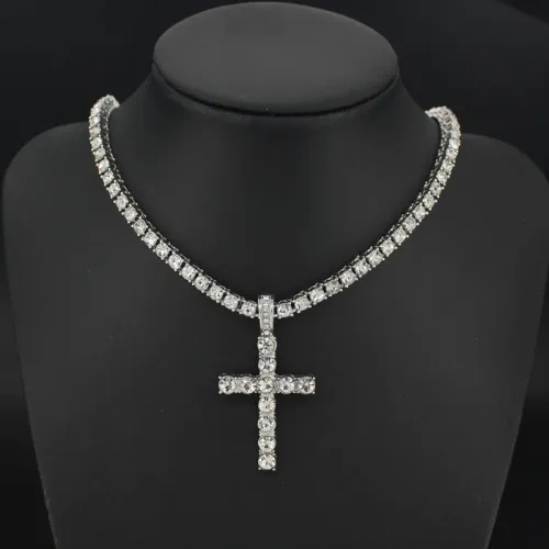 Water Diamond Cross Pendant+20 inch Tennis Chain