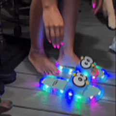 Fun LED-lit slippers (sandals with non-slip transparent soles)