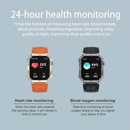 Sports smartwatch BT call fitness tracker 1.96-inch full touch screen smart men's bracelet ﻿