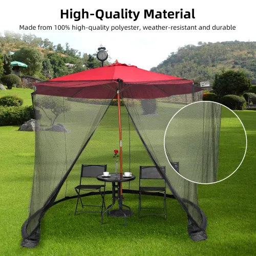 Outdoor Patio Umbrella Screen Mosquito Netting- Umbrella Not Included