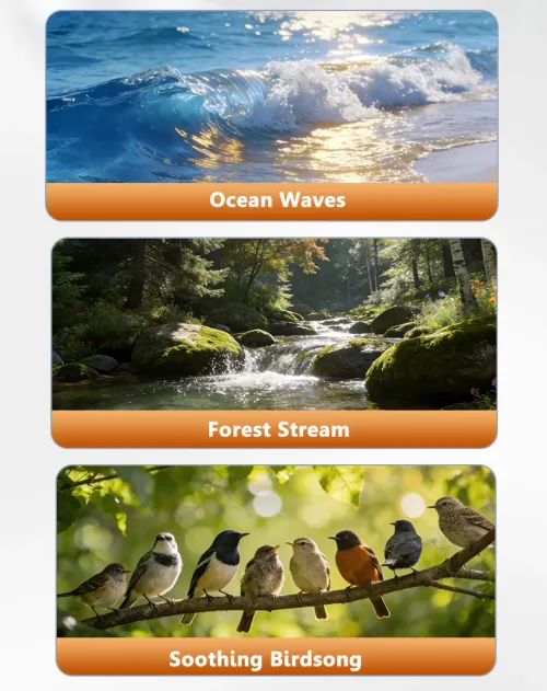 Mini Sleeping Bluetooth Speaker Nature Sound White Noise Soundbar Wireless MP3 Music Player Ultra Thin Timed Shutdown Audio Pla