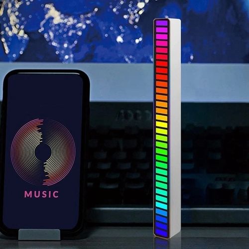 Wireless RGB light strip activated by sound.