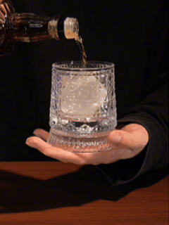 4PCS 360° Rotating Whiskey Glass Set, Crystal Spinning Tumbler Gift For Men, Whiskey Lovers & Home Bar