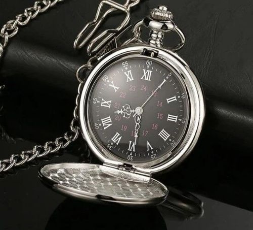 Vintage Smooth Steel Pocket Watch