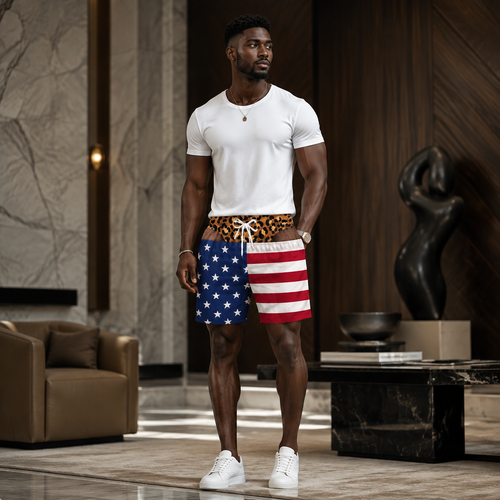 Novelty flag-print boxers shorts