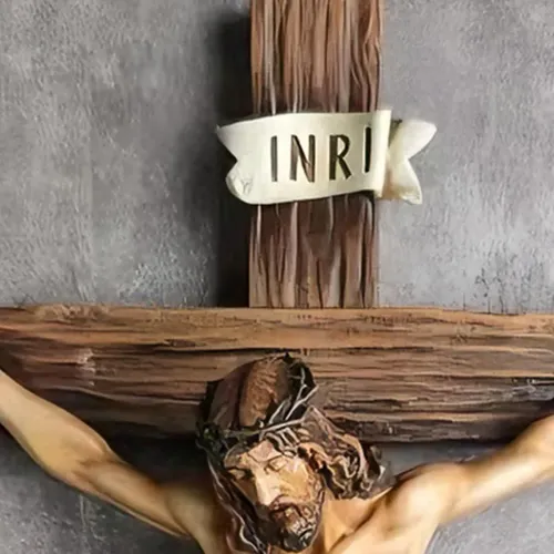 Hand-Painted Jesus Figurine 9.6 Inch, Religious Gift for Easter Christmas, Home Church Altar Display, Resin Statue