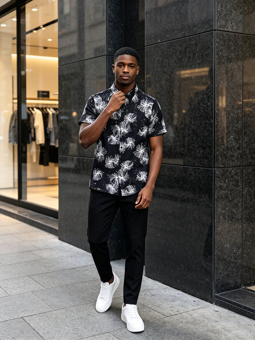 Advanced men's short sleeved shirt