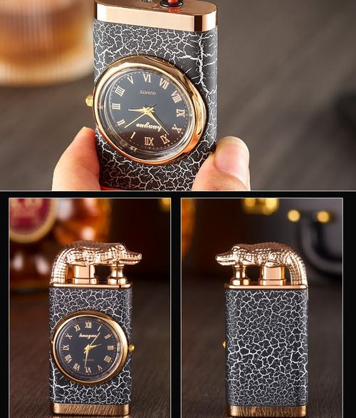 Windproof Lighter Vintage Watch Bezel Jet flame Torch（Need to be inflated after receiving）