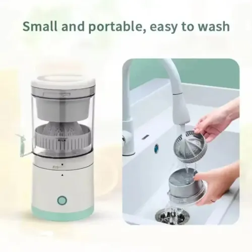 Portable Electric Juicer USB Rechargeable Wireless Mini Fruit Blender Automatic Juice Squeezer for Home Travel Office
