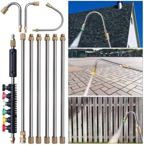 High pressure water gun stainless steel eaves drainage groove cleaning rod extension rod