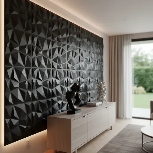 3D diamond pattern waterproof self-adhesive wall panel