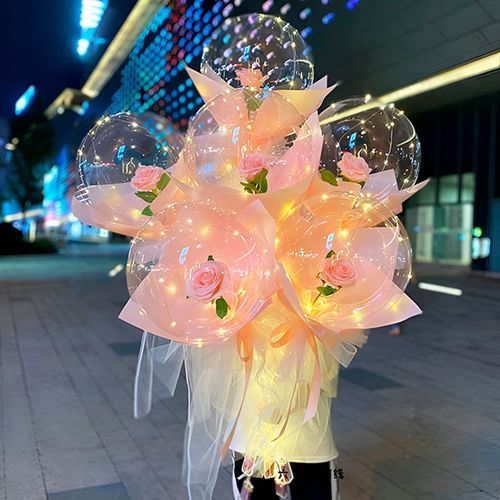 LED balloon with a rose for unforgettable moments