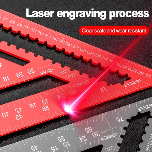 Woodworking Aluminum Alloy Triangle Gauges Measuring Gauging Tools High Precision Marker Angle Ruler Metric and Imperial