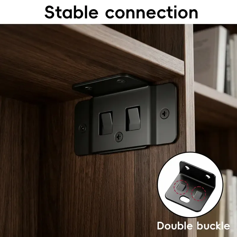 20 Pack Quick Fitting Furniture Joint Bracket, Duty Corner Brace Joint Right Angle Bracket, Stainless Steel Furniture Corner Connectors for Drawers, Cabinets, Tables, and Chairs