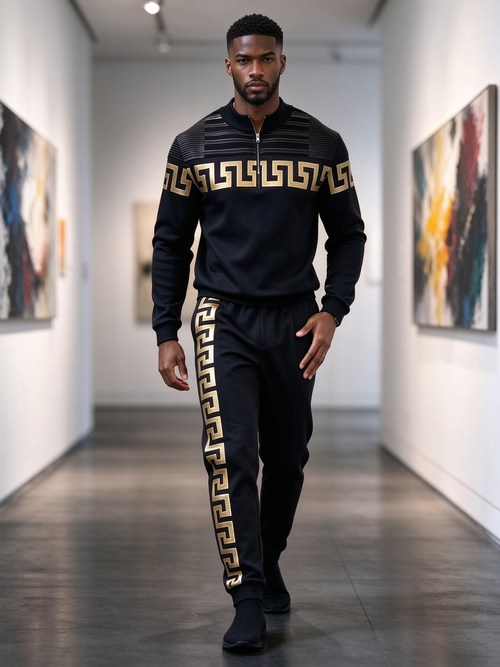 Sophisticated, textured sportswear set