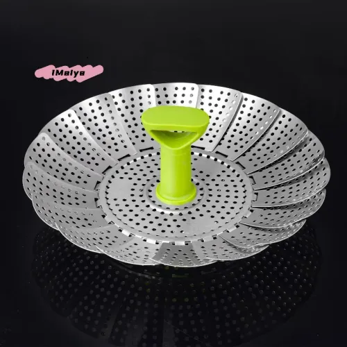 Stainless Steel Lotus Steaming Tray  Folding Food Steamer Basket Mesh Rack for Vegetable Fruit Cooking