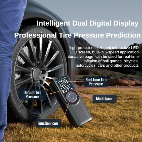 Wireless Tire Inflator Pump Portable Car Air Compressor Fast Inflate Air Pump