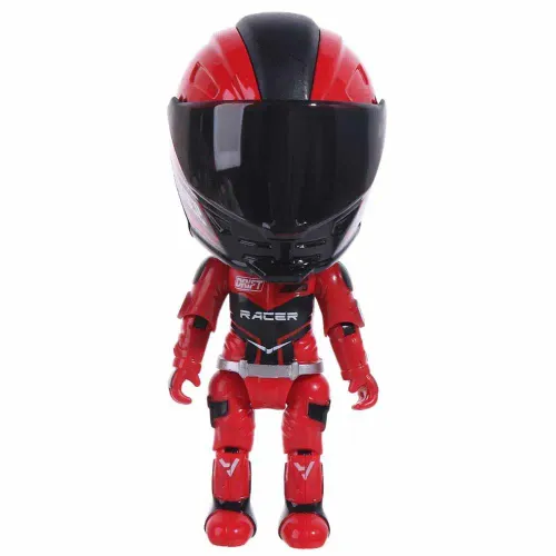 Deformation Helmet Simulated Motorcycle Rider Doll Action Figure Movable Limbs Transform Motorcycle Toy Cool Alloy