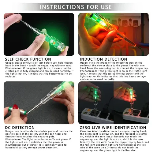 Voltage Detector pen Screw driver electric voltage Tester