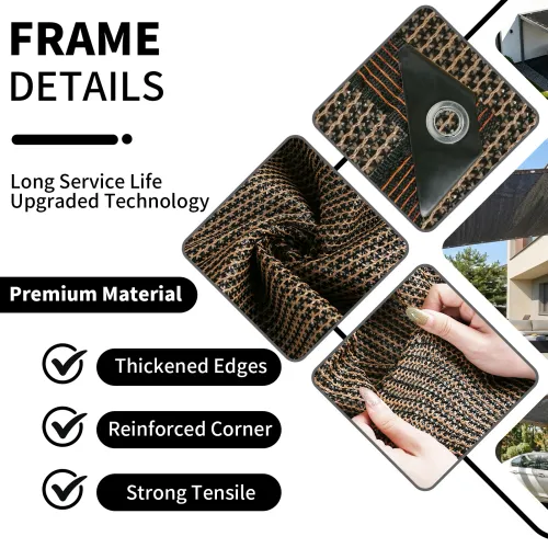 PE Sun Shade Net Anti-UV Canopy Heavy Duty Sunshade Sheet Cover with Grommet Multi UV Protection For Outdoor Terrace Plant Garde