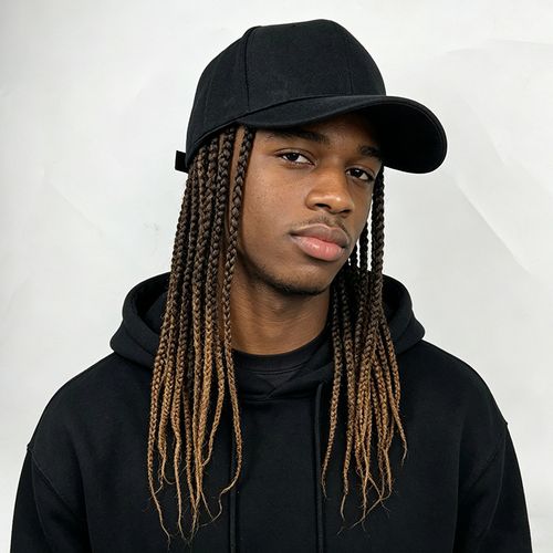 Braided Wig Baseball Cap -Snapback Hat with AttachedDreadlock Braids