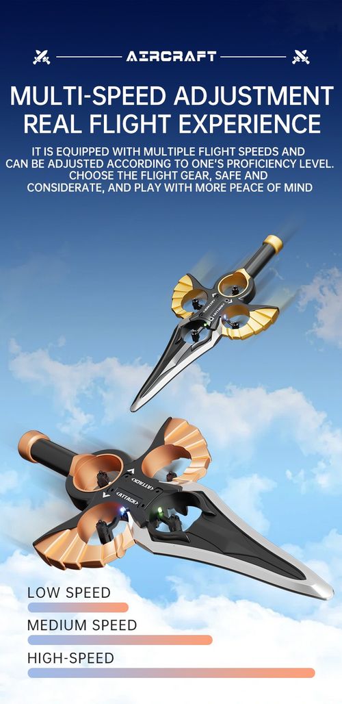 Sword-Riding Drone: Fighter-Style Special Effects, Aerial Flips, One-Touch Takeoff & Landing, Precise Control, Orbit Mode