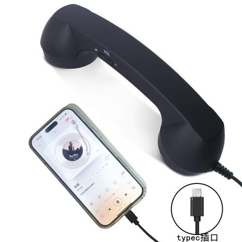 Type-C Retro-style communication device Fun handset-shaped earphone