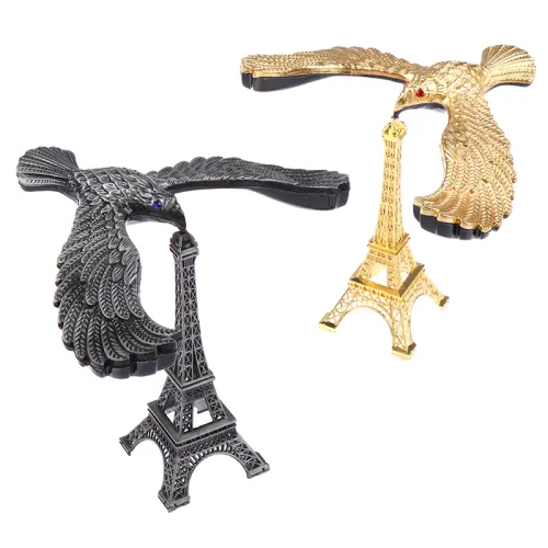 Creative Suspension Anti Gravity Balance Eagle Pendulum Iron Tower Model Metal Crafts Wine Cabinet Decor Gift Home Decoration