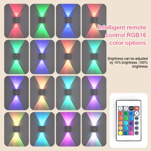 16Color Motion Sensor Night Light with Remote Control LED Wall Lamp Rechargeable Indoor Atmosphere Lamp Magnetic Staircase Light