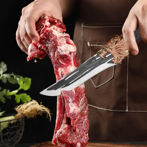 Multi-Purpose Kitchen Knife Stainless Steel Butcher Knife Pastic Handle