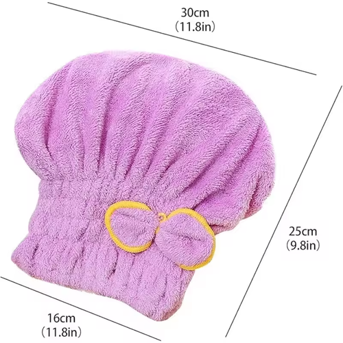 4pcs Hair Drying Towel with Bow-Knot, Elastic Bath Cap Turban, Dry Fast Drying Hair Caps for Women