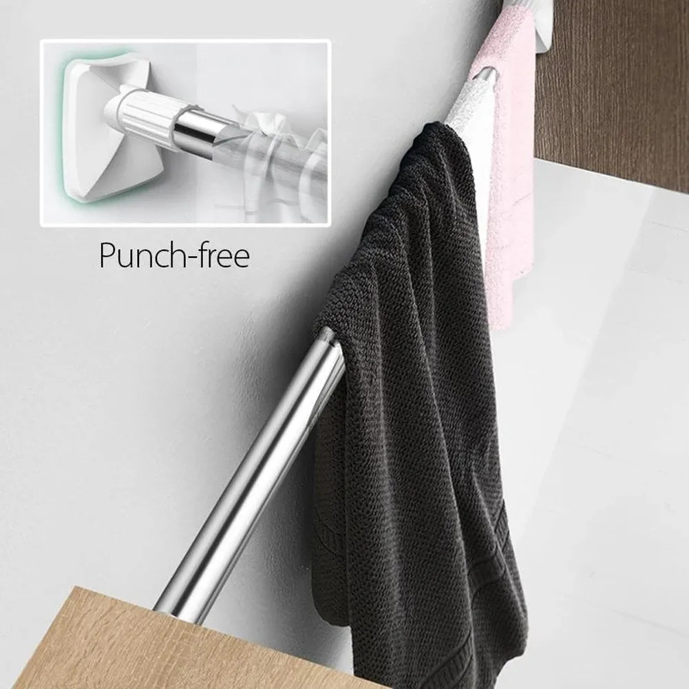 Clothing Hanger Telescopic Rod Stainless Steel Multipurpose Curtain Support Pole Balcony Clothes Drying Hanger For Wardrobe