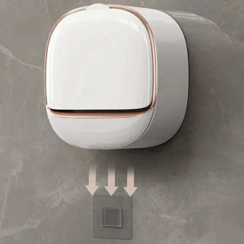 Bathroom Drain Soap Box Wall Mounted ABS Soap Box with Lid Waterproof Soap Dish Dishes Storage Box Travel Organizer Case Storage