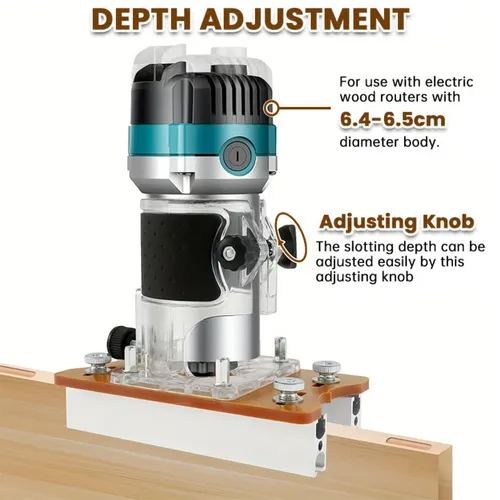 2 in 1 Wood Router Slotting Locator Accurate Slotted Base Slotting Machine Bracket Edge Trimmer Milling Curve Cutting Tools