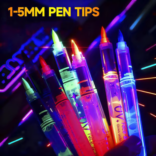 📢📢HOT SALE !!!✨UV Glow Face and Body Paint Markers Set 8-color set