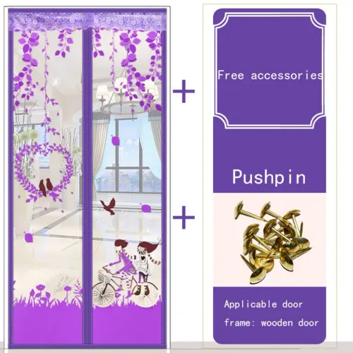 Summer Magnetic Mesh Net Door Curtain Automatic Closing Quick Anti Mosquit Insect Fly Easy-to-install Magnetic Screen Door Mesh
