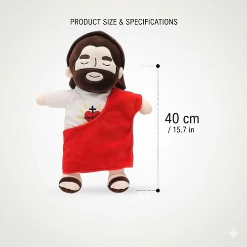 Calming Jesus Plush™ – Plush that Breathes & Plays Music | Christian Gift