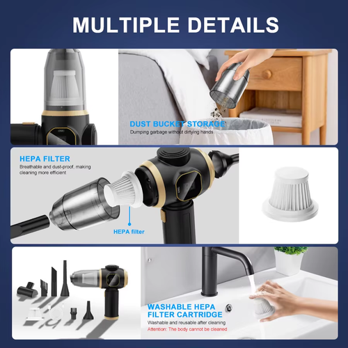 1 Set 36V 3.5A Multifunctional High-Power Car Vacuum Cleaner with Strong Suction