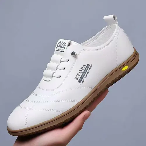 Men's shoes, fashionable casual leather shoes, comfortable soft soled driving shoes
