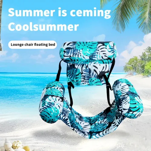 1 PC Inflatable Floating Lounger for Adult,Portable Pool Float Chair,Foldable Recliner for Swimming Pool,Lake,Beach Summer Relaxation