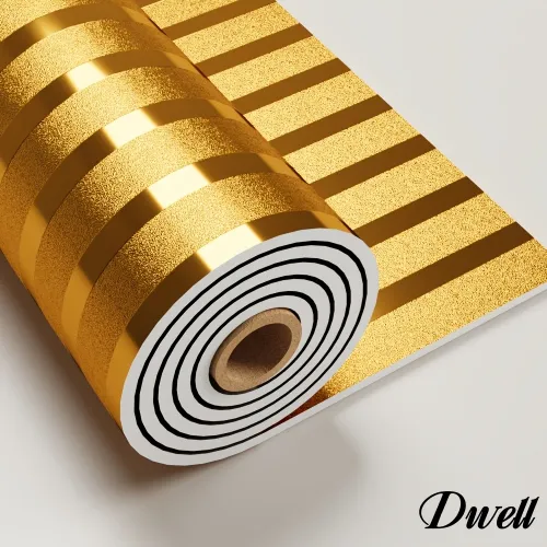 300cm*40cm Golden striped wallpaper, modern metal wall panel, suitable for bedroom, living room, TV background wall and home decoration