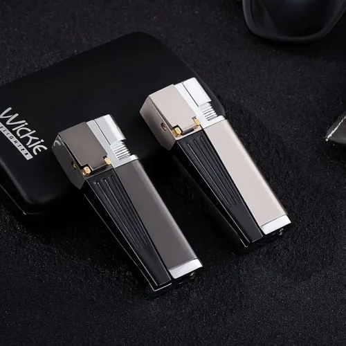 Voice-activated dual-flame refillable windproof lighter with intelligent sensor ignition