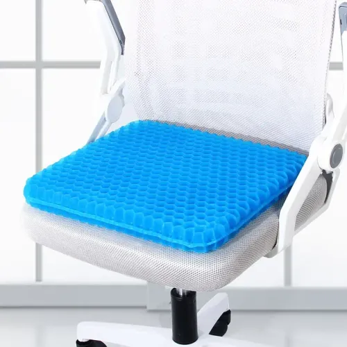 Gel Seat Cushion Summer Breathable Honeycomb Design For Pressure Relief Back Tailbone Pain