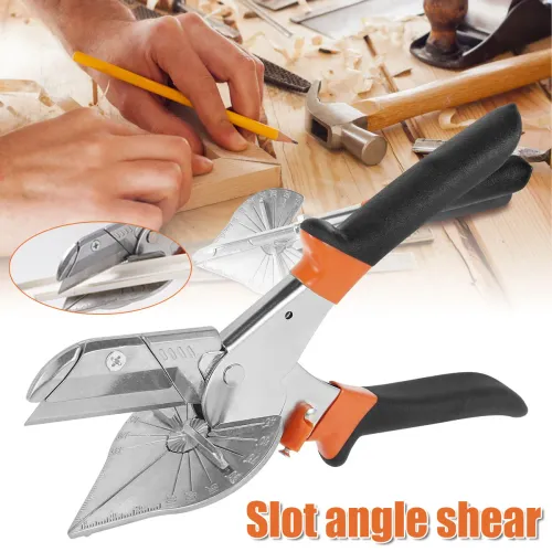Adjustable Angled Scissors – Sharp Wire Cutter & Multi-Angle Trimming Shears with 10 Replacement Blades