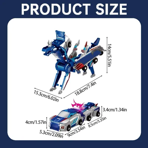 Unicorn Transformer Magic Transformation Super Combination Car Toy 2 In 1 Kids Magnetic Collision Transforming Car Diy Toy