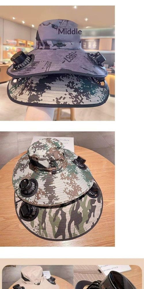 Fan Hat Wide Bri m Solar Charging Fisherman Hat Multi Functional Outdoor Sun Shade For Camping Hiking Farming Adult