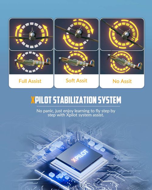 VolantexRC Spitfire 500mm Brushless 4CH Warbird RTF with XPilot Stabilizer