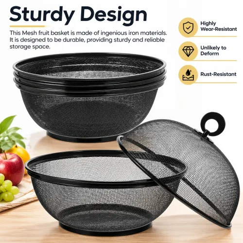Kitchen Fruit Basket Vegetable Storage Basket Reusable Draining Fruit Bowl for Fruits Vegetables and Household Items Outdoor