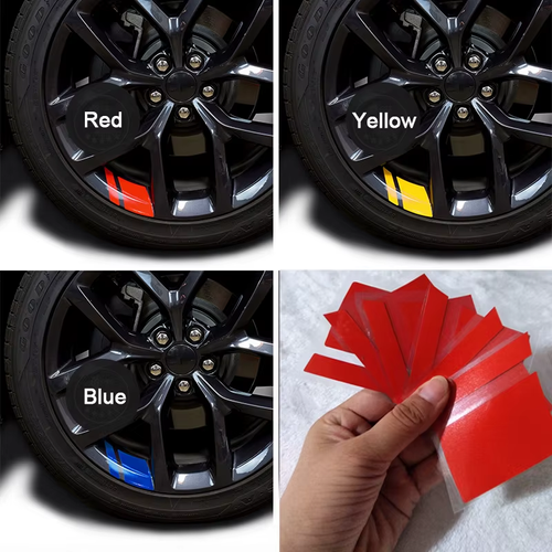 12PCS Multi-Color Wheel Rim Stickers Waterproof Vinyl Decals For Car Motorcycle Bike Wheel Styling Decor Accessories